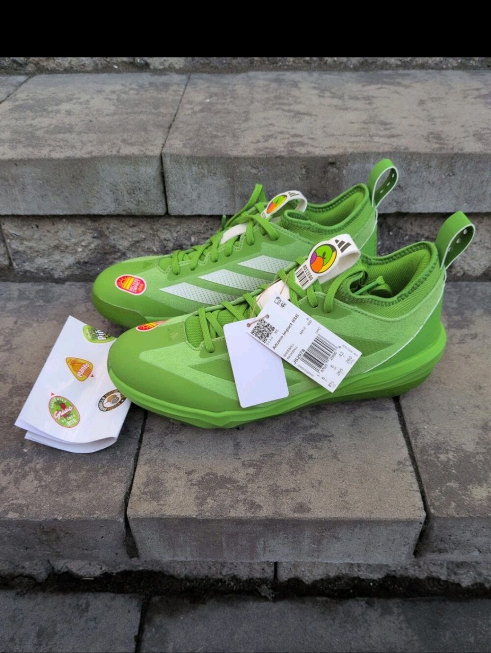 Sz 8.5 adidas Adizero Impact 2.0 BSB Somos Green Baseball Cleats Men's JS2978